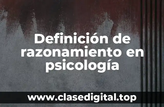 Definición técnica de razonamiento