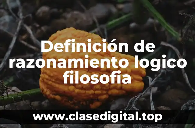 Definición de razonamiento logico filosofia