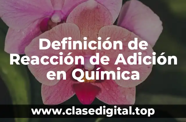 Definición de Reacción de Adición en Química