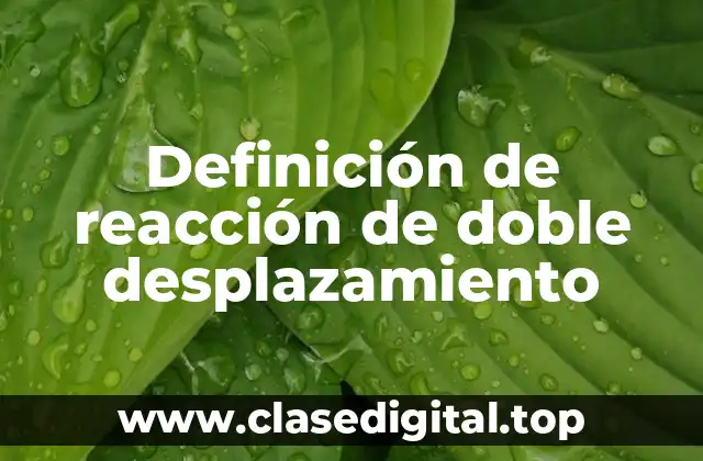 Definición de reacción de doble desplazamiento