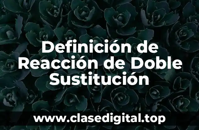 Definición Técnica de Reacción de Doble Sustitución