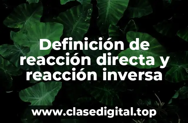 Definición de reacción directa y reacción inversa