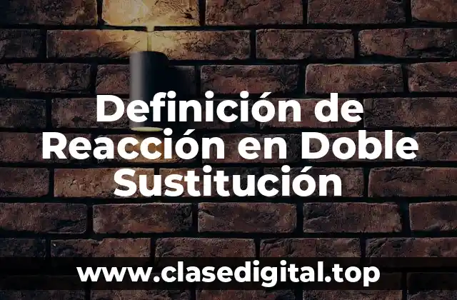 Definición técnica de Reacción en Doble Sustitución