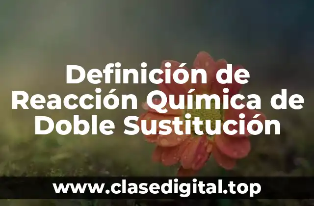 Definición Técnica de Reacción Química de Doble Sustitución