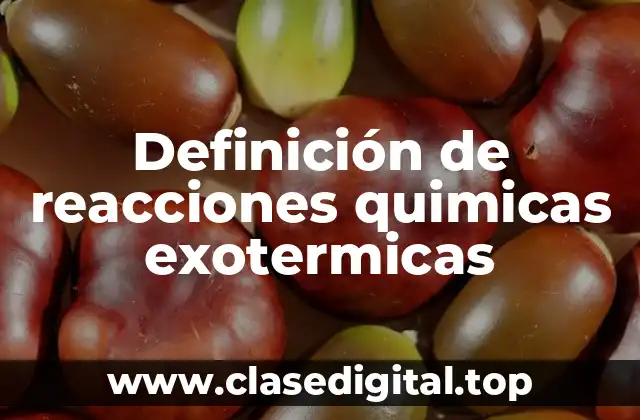 Definición de reacciones quimicas exotermicas