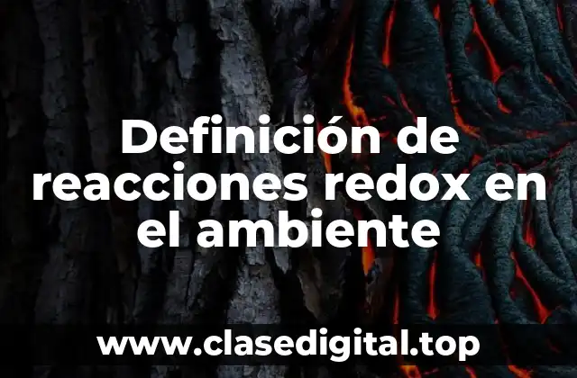 Definición de reacciones redox en el ambiente