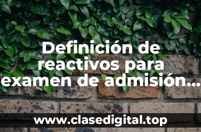 Definición de reactivos para examen de admisión de inglés secundaria