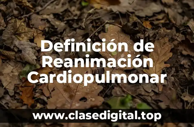 Definición de Reanimación Cardiopulmonar