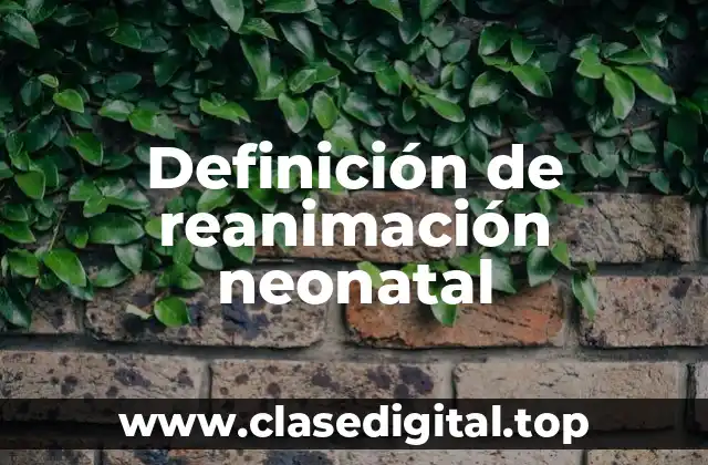 Definición de reanimación neonatal
