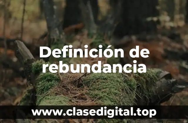 Definición de rebundancia