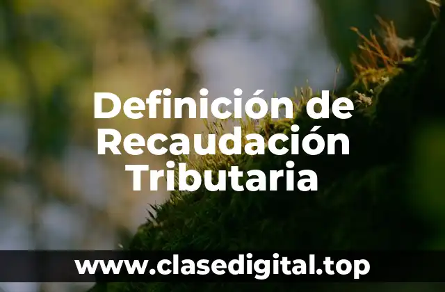 Definición de Recaudación Tributaria