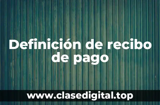 Ejemplos de recibo de pago