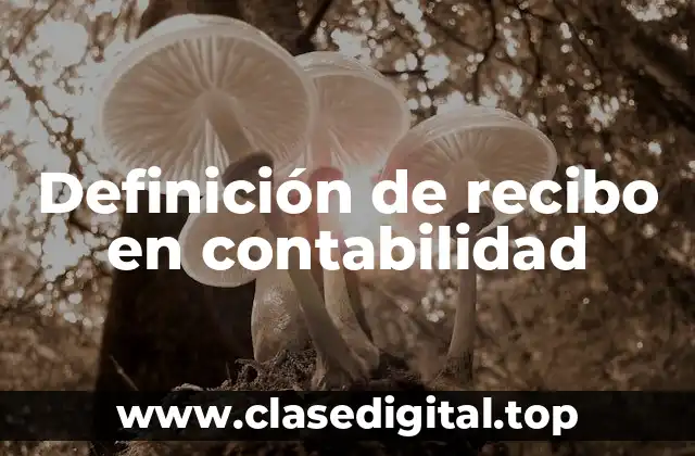 Definición de recibo en contabilidad