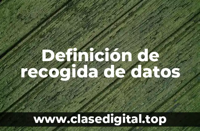 Definición de recogida de datos