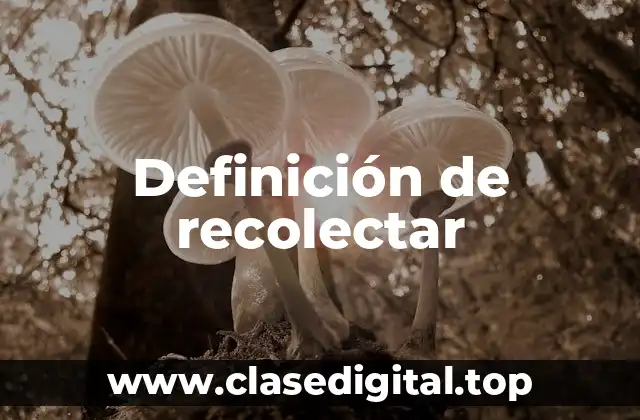 Definición de recolectar