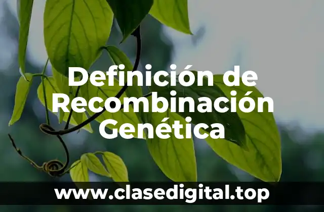 Definición de Recombinación Genética
