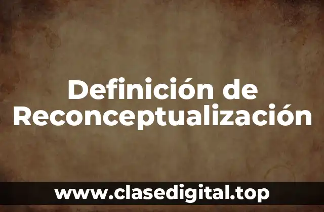 Definición técnica de reconceptualización