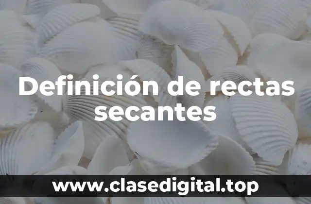 Definición técnica de recta secante