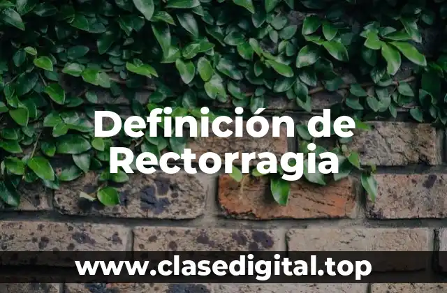 Definición de Rectorragia