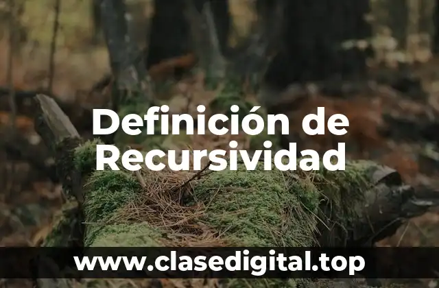 Definición de Recursividad