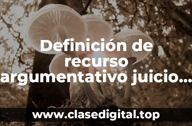 Definición de recurso argumentativo juicio de valor