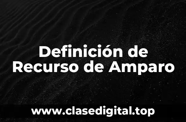 Definición Técnica de Recurso de Amparo