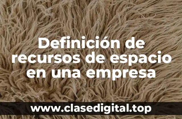 Definición de recursos de espacio en una empresa