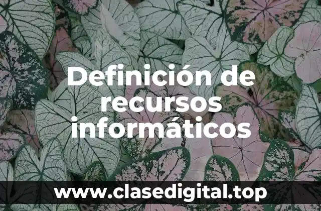 Definición de recursos informáticos