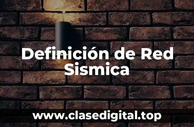 Definición técnica de Red Sismica