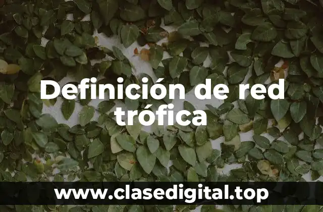 Definición de red trófica