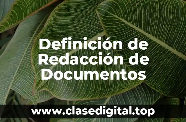 Definición de Redacción de Documentos