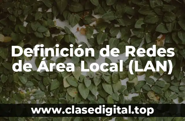 Definición de Redes de Área Local (LAN)