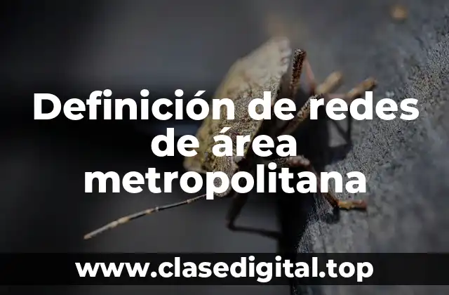 Definición de redes de área metropolitana
