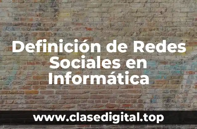 Definición Técnica de Redes Sociales