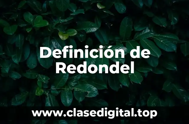 Definición de Redondel