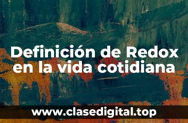 Definición de Redox en la vida cotidiana