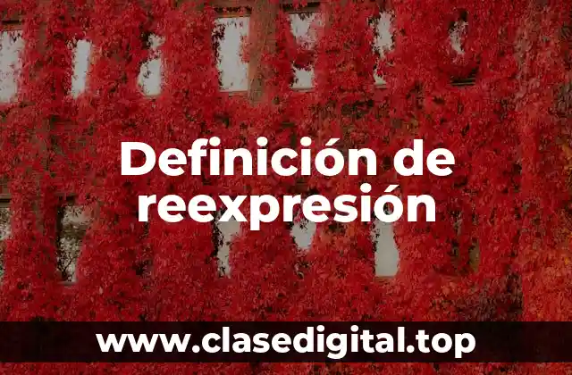 Definición de reexpresión