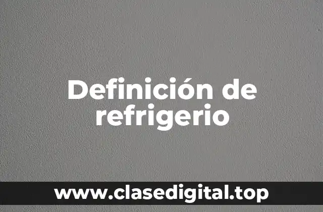 Definición de refrigerio