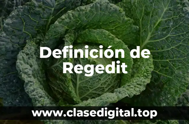 Definición técnica de Regedit