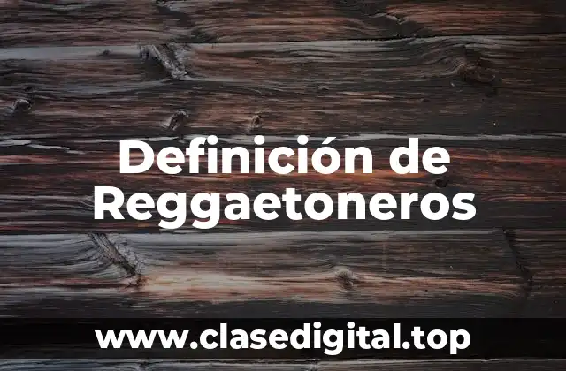 Definición de Reggaetoneros