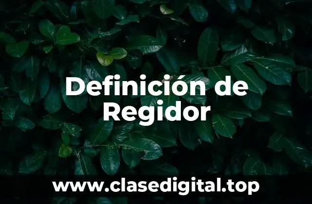 Definición de Regidor