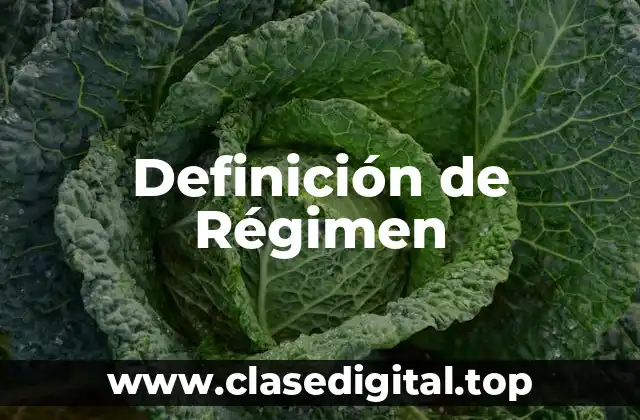 Definición de Régimen