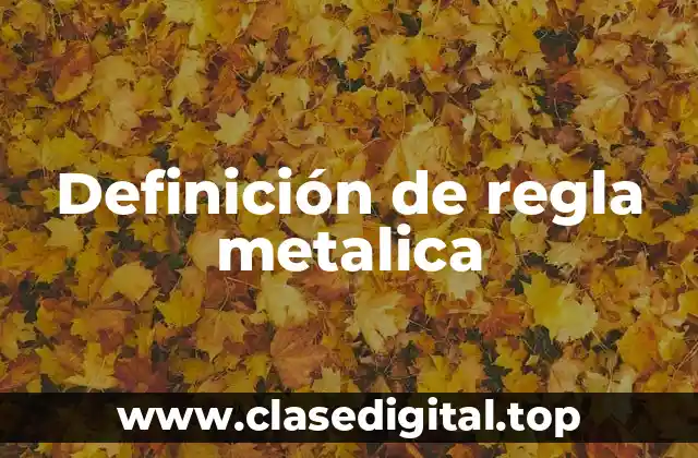 Definición técnica de regla metalica