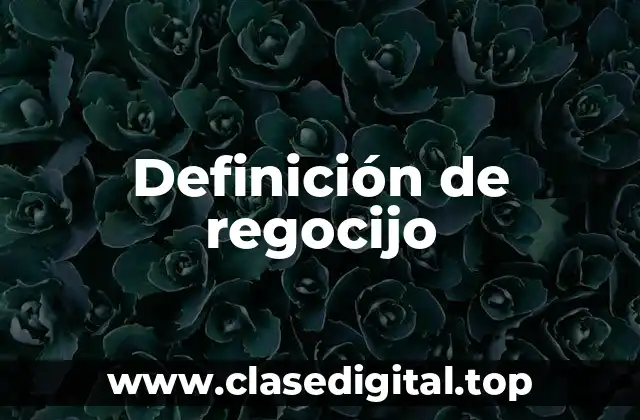 Definición de regocijo