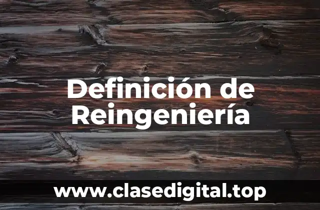 Definición Técnica de Reingeniería