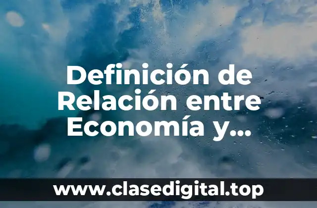 Definición de Relación entre Economía y Sociología