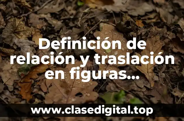 Definición técnica de relación y traslación en figuras geométricas
