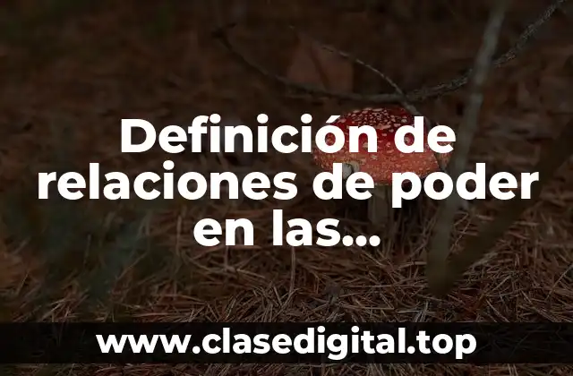 Definición técnica de relaciones de poder en las construcciones socioculturales