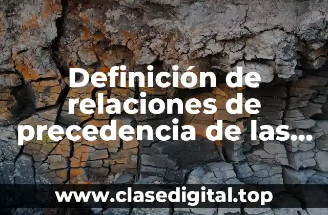 Definición de relaciones de precedencia de las tareas