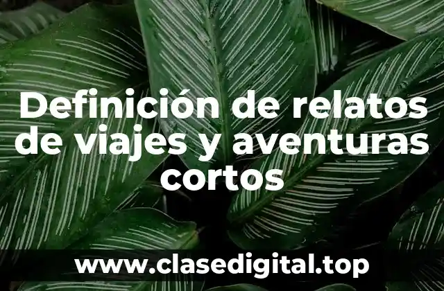 Definición de relatos de viajes y aventuras cortos